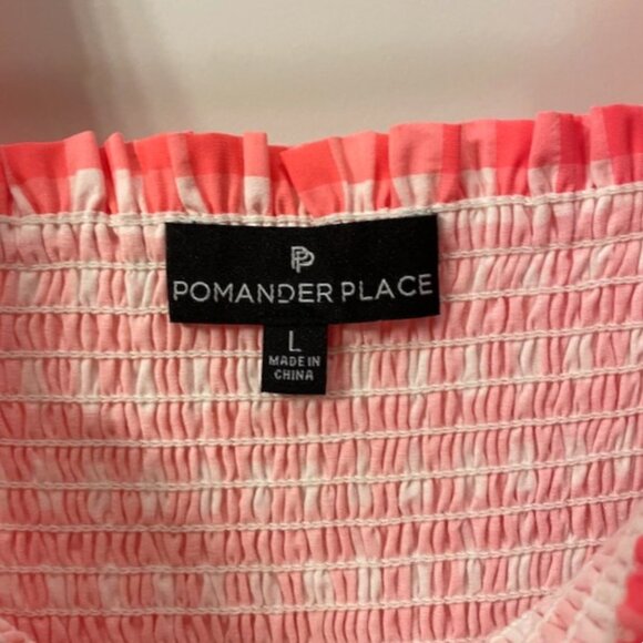 Pomander Place Tuckernuck Tiered Nellie Dress Electric Pink Gingham Plaid Large - Picture 12 of 16